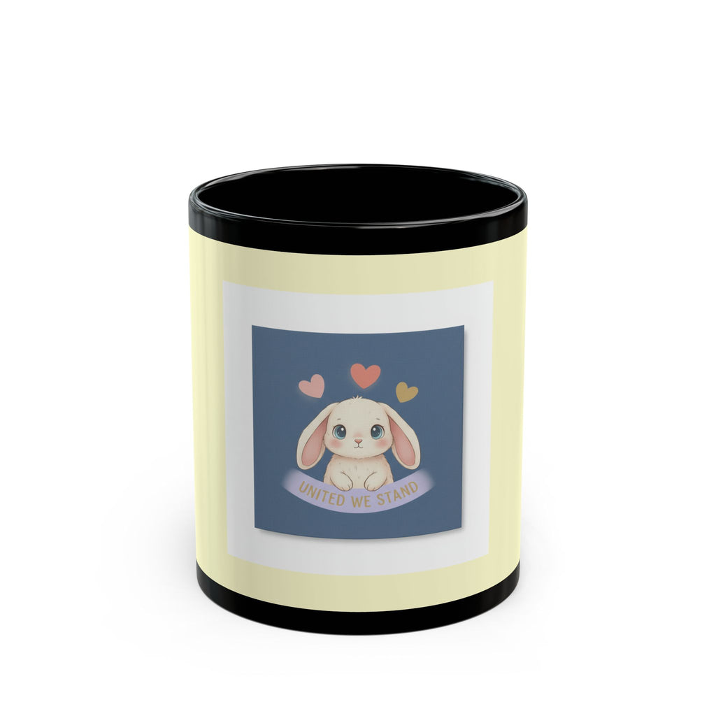 Rabbit Black Mug 11oz – United We Stand
