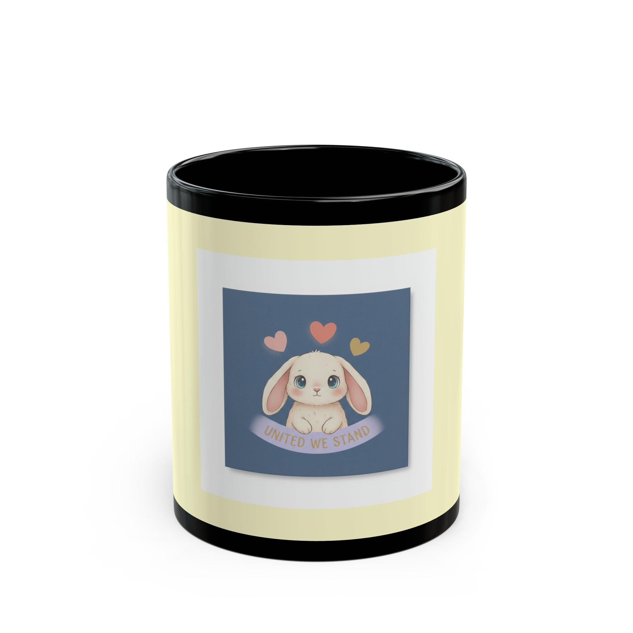 Rabbit Black Mug 11oz – United We Stand