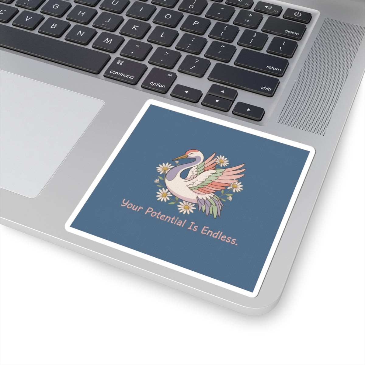 Crane Kiss-Cut Sticker – Your Potential is Endless