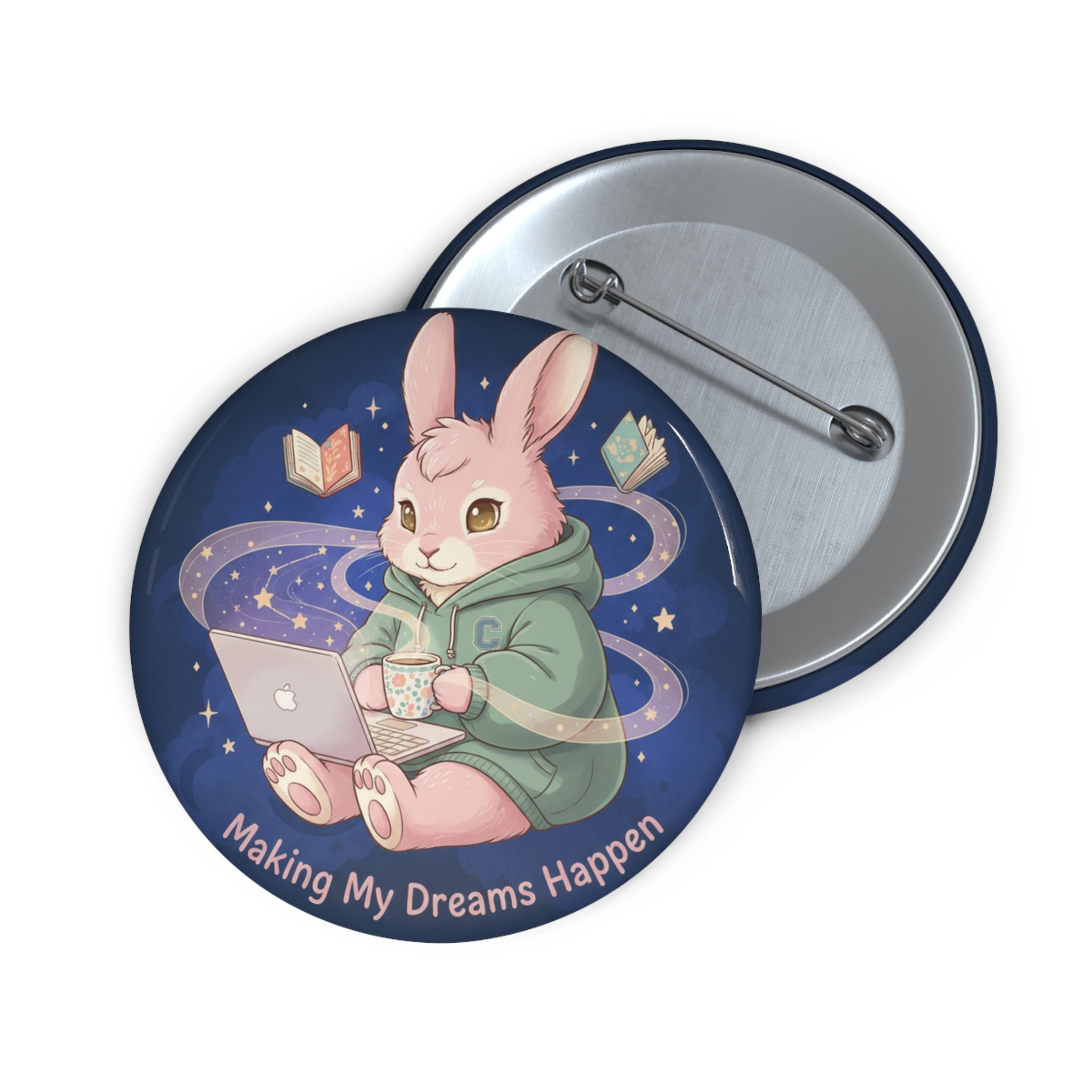 Rabbit Pin Button – Making My Dreams Happen