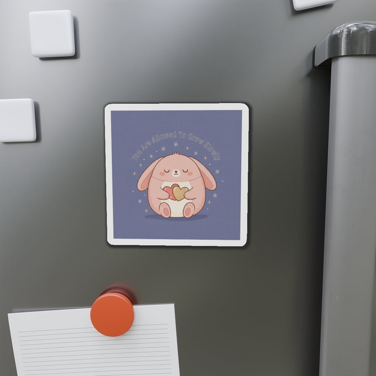 Rabbit Die-Cut Magnet – You Are Allowed to Grow Slowly
