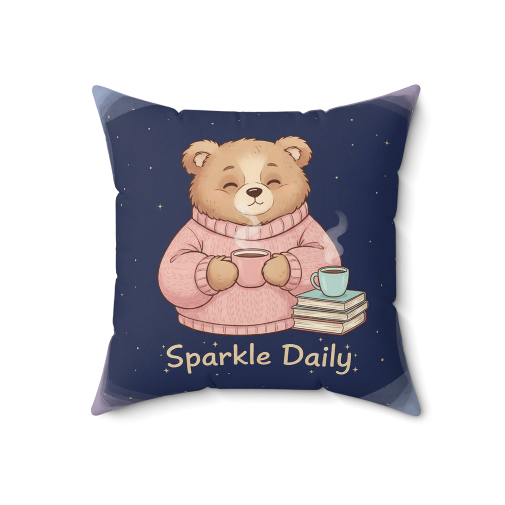 Bear Square Pillow – Sparkle Daily