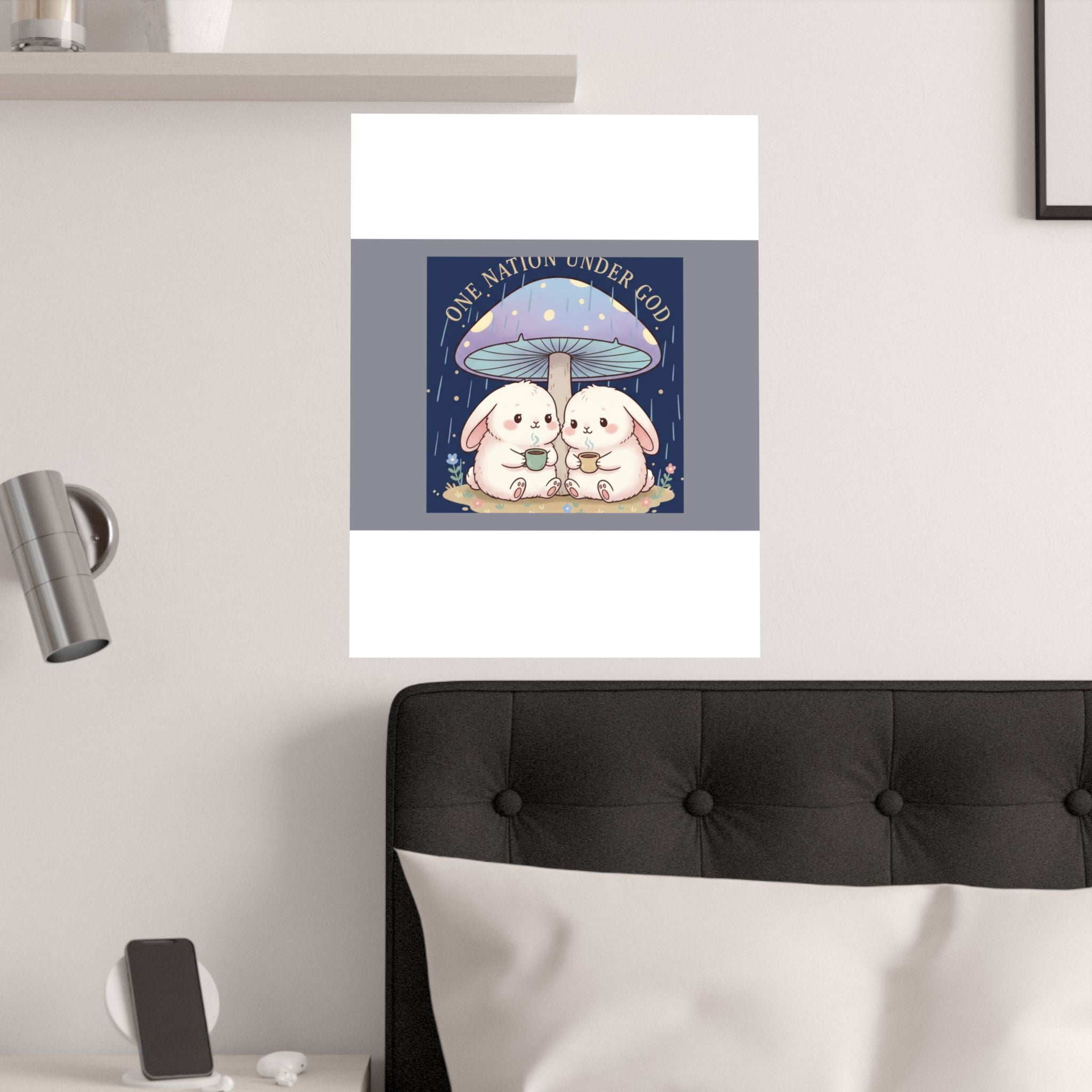 Two Cute Bunnies Poster – One Nation Under God