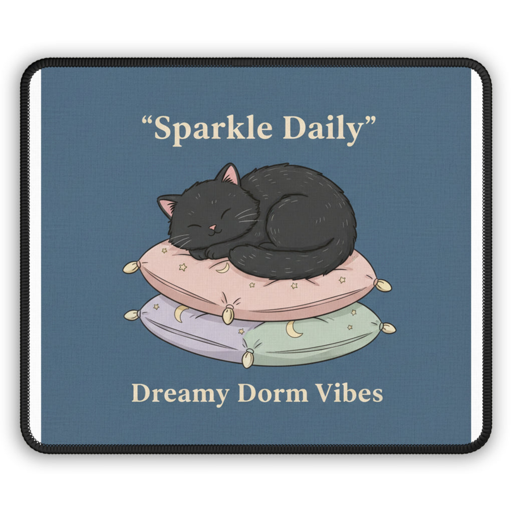 Black Cat Mouse Pad – Sparkle Daily Dreamy Dorm Vibes