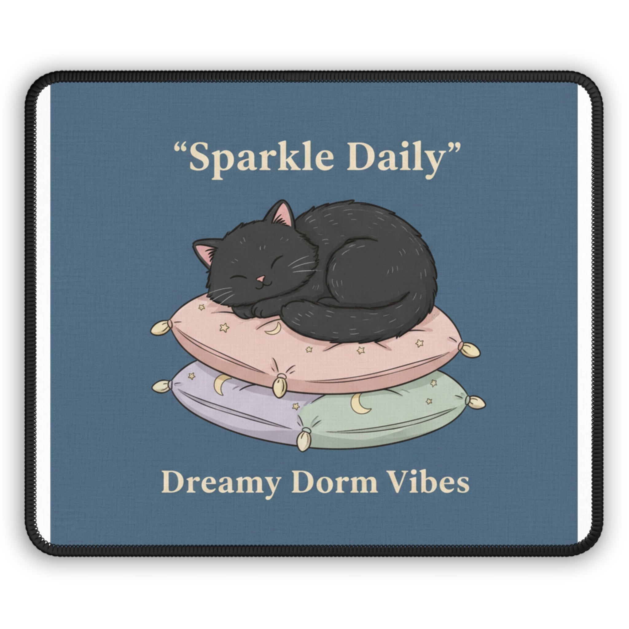 Black Cat Mouse Pad – Sparkle Daily Dreamy Dorm Vibes