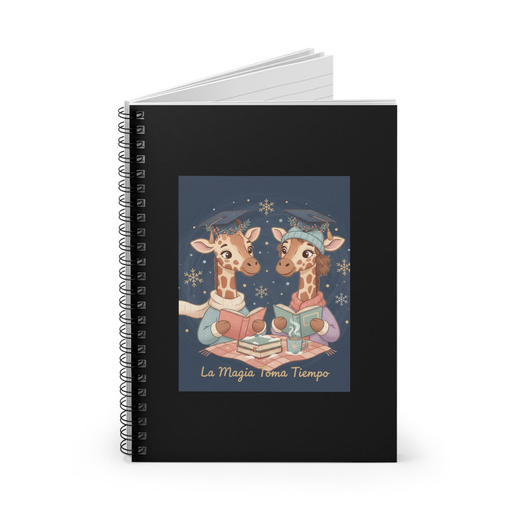 La Magia Toma Tiempo Giraffe Spiral Notebook
