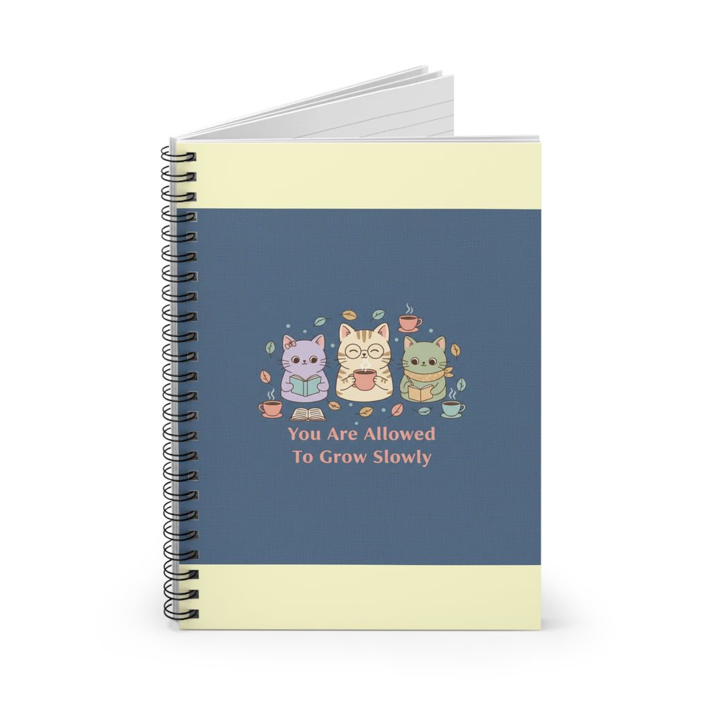 Cats With Glasses Spiral Notebook – You Are Allowed to Grow Slowly