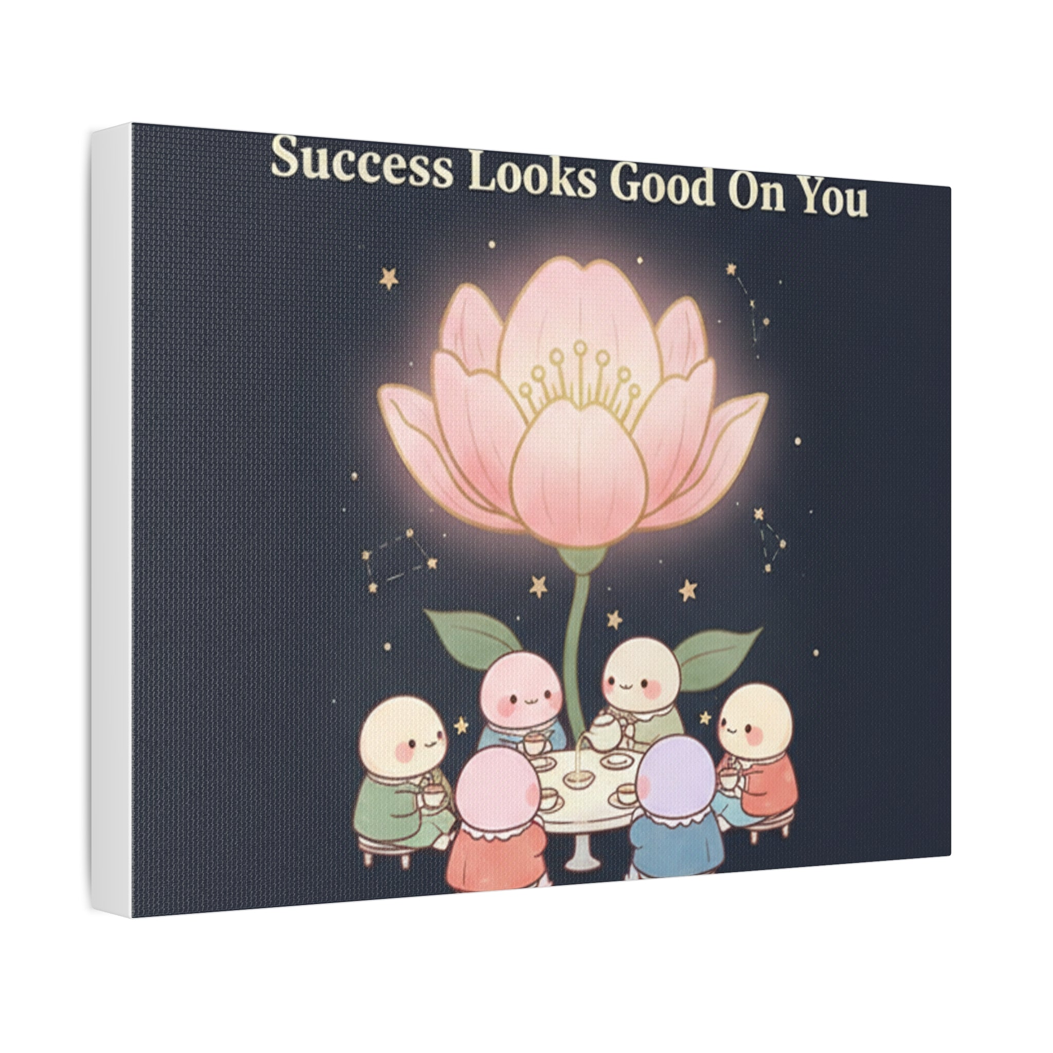 Tiny Chibi Creatures Canvas Print – Success Looks Good on You