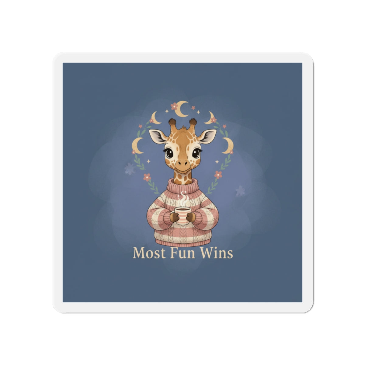 Giraffe Die-Cut Magnet – Most Fun Wins