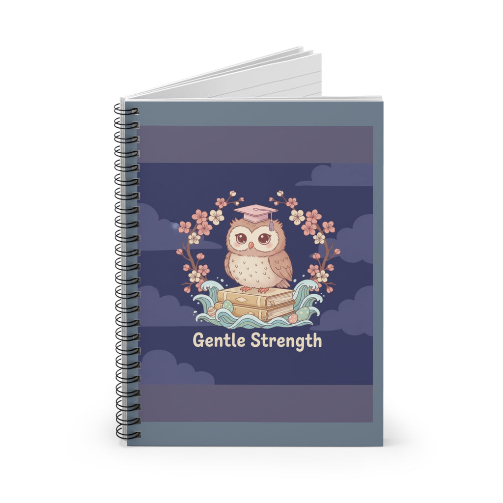 Owl Spiral Notebook – Gentle Strength