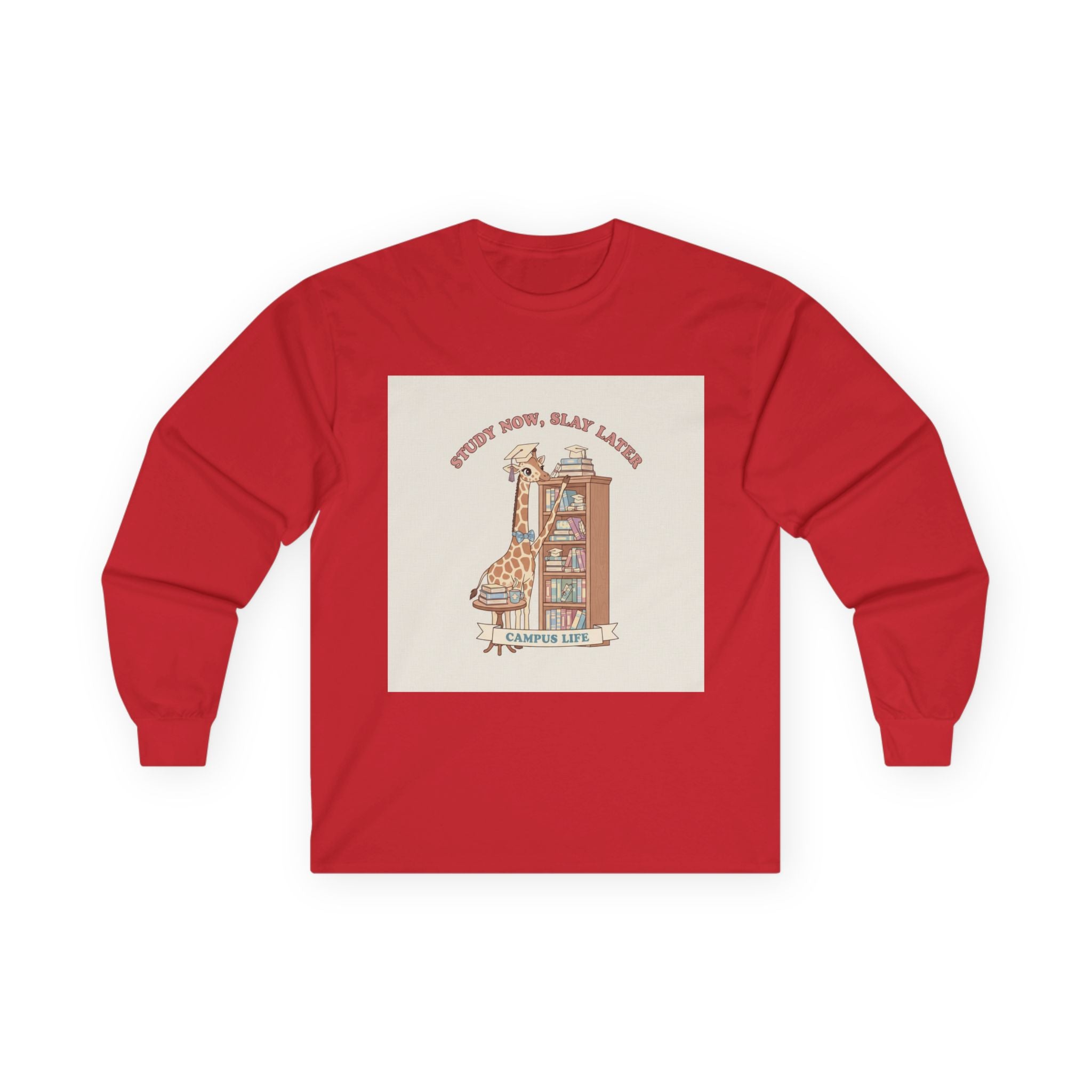 STUDY NOW, SLAY LATER Giraffe Long Sleeve Tee