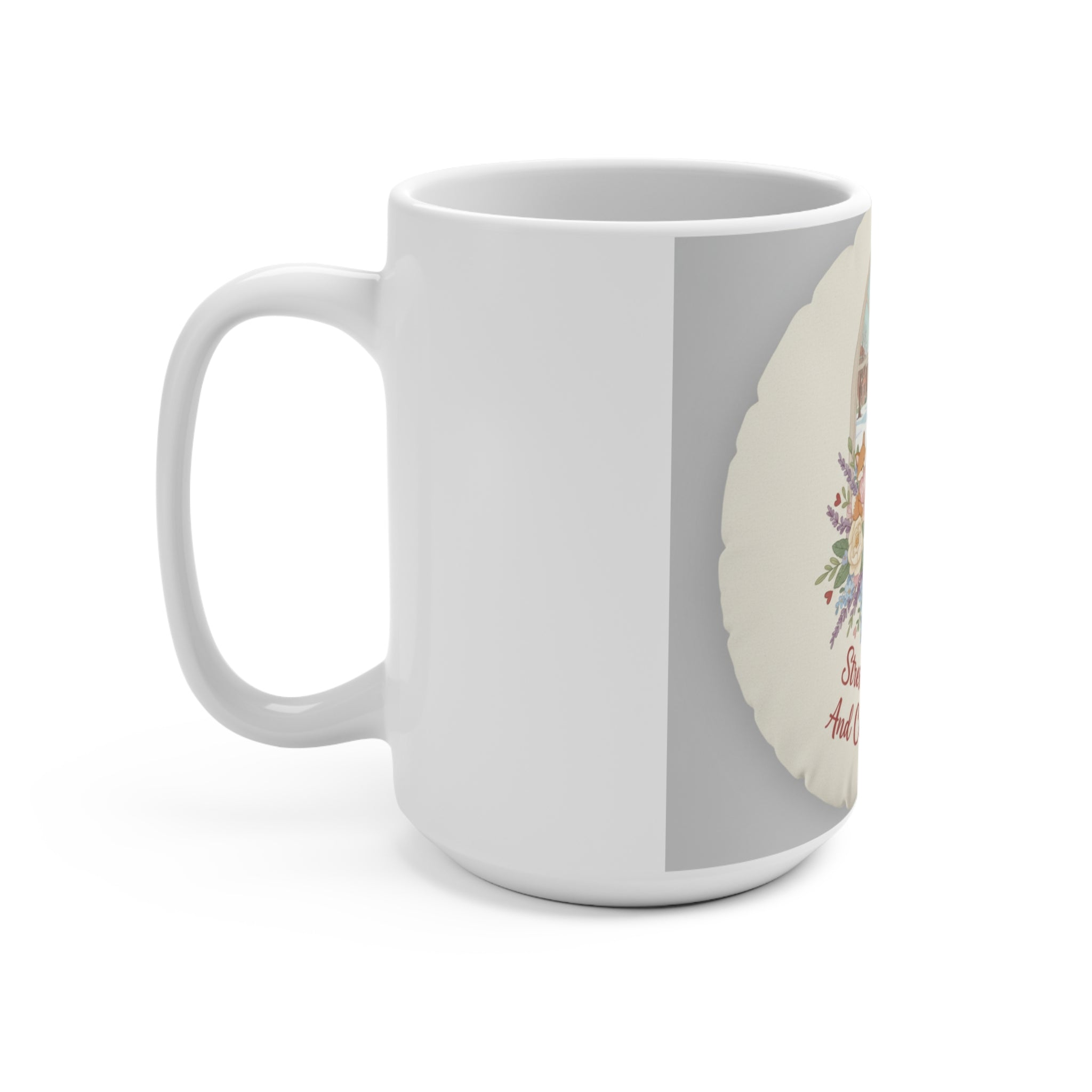 Stressed Blessed And Coffee Obsessed Fox, rabbit Mug 15oz