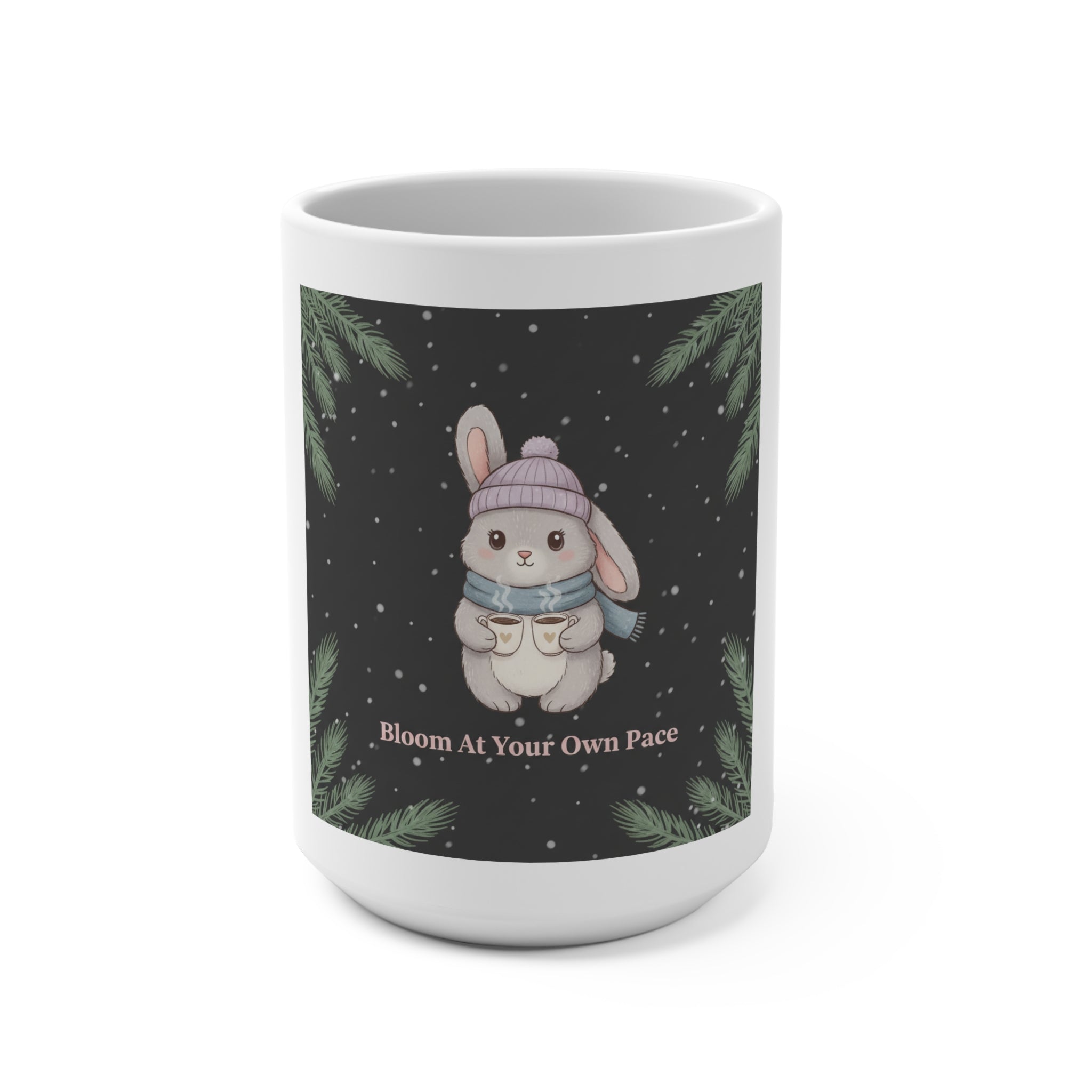 Bunny Mug 15oz – Bloom at Your Own Pace