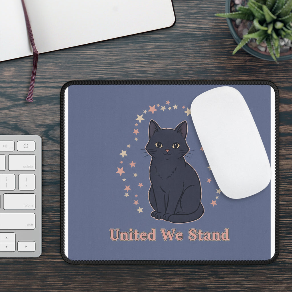 Black Cat Mouse Pad – United We Stand