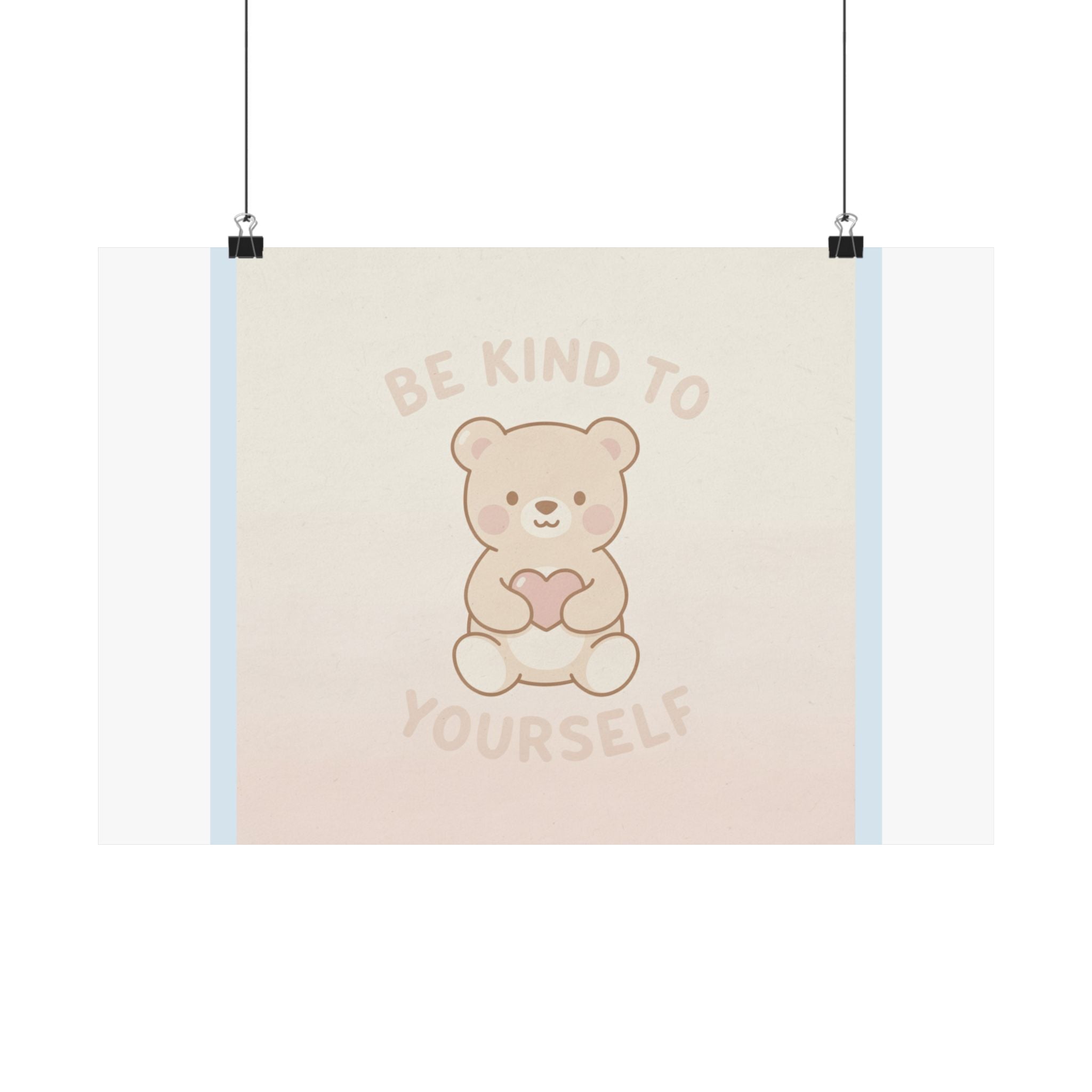 "BE KIND TO YOURSELF" Black Cat Poster | College Girl Gift | Fashion | KayKay Classics