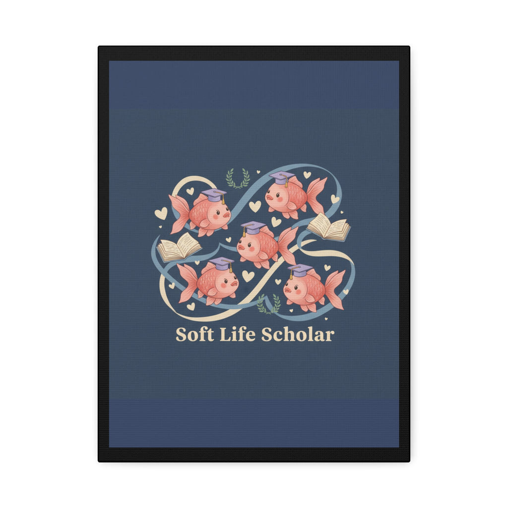 Soft Life Scholar Goldfish Canvas