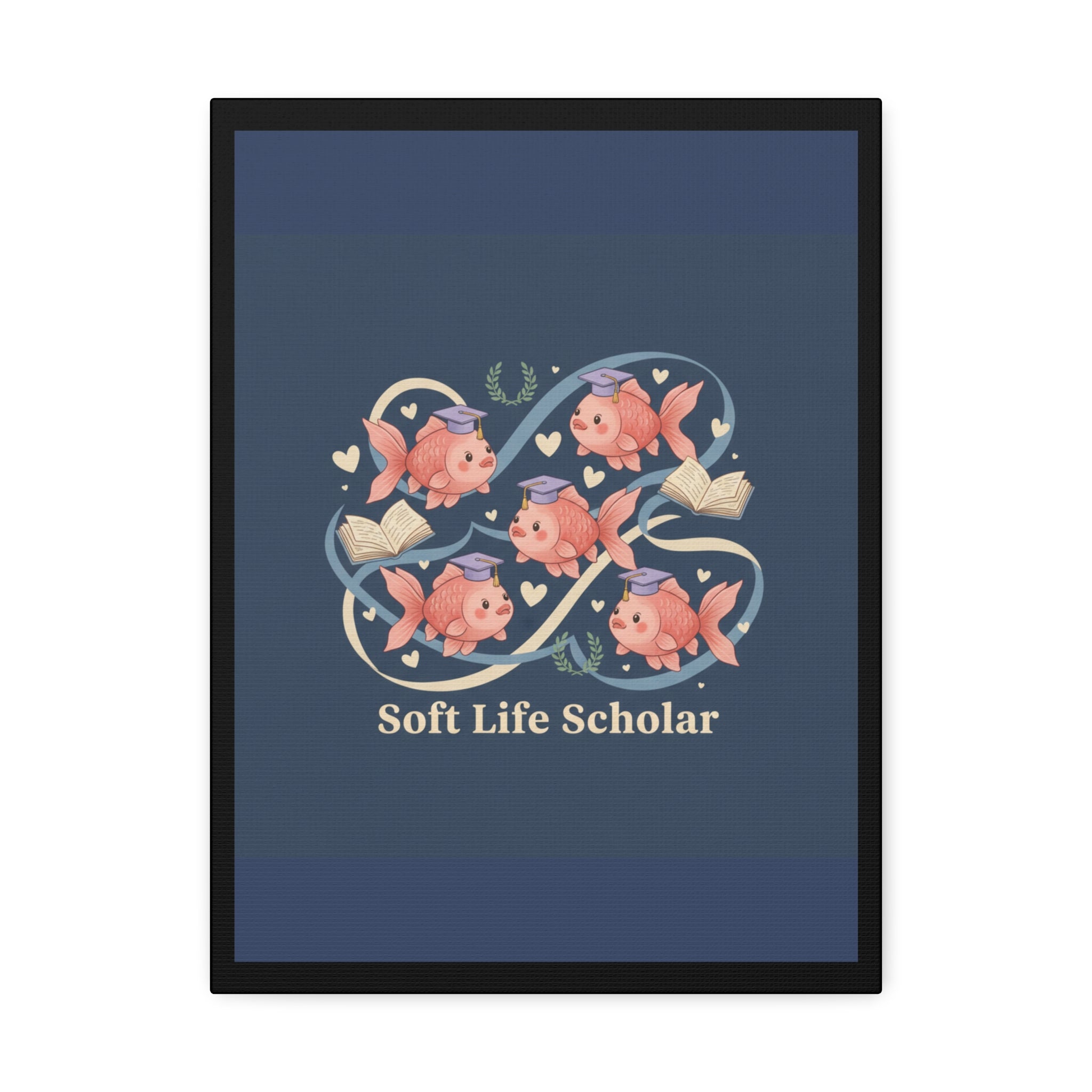 Soft Life Scholar Goldfish Canvas