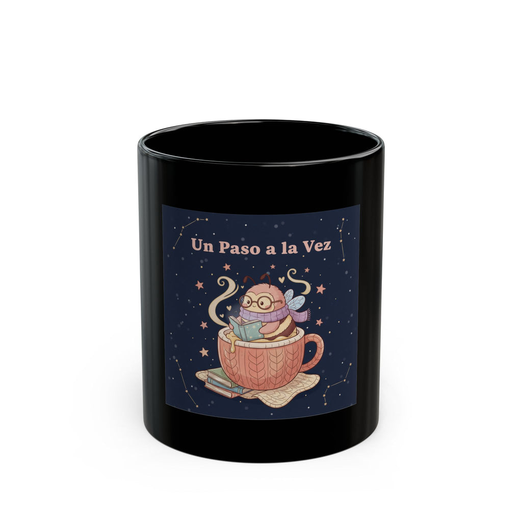 Honeybees Black Mug 11oz – Un Paso a la Vez