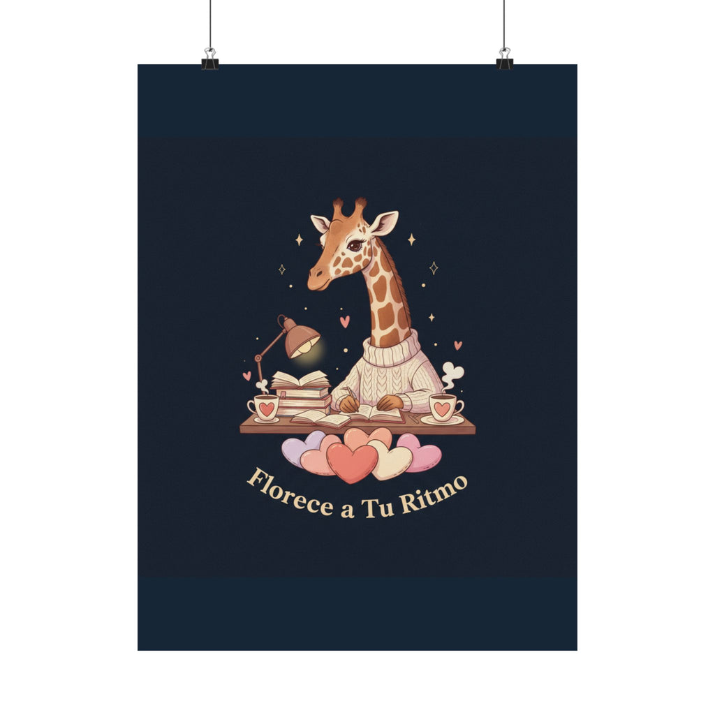 Florece a Tu Ritmo Giraffe Poster