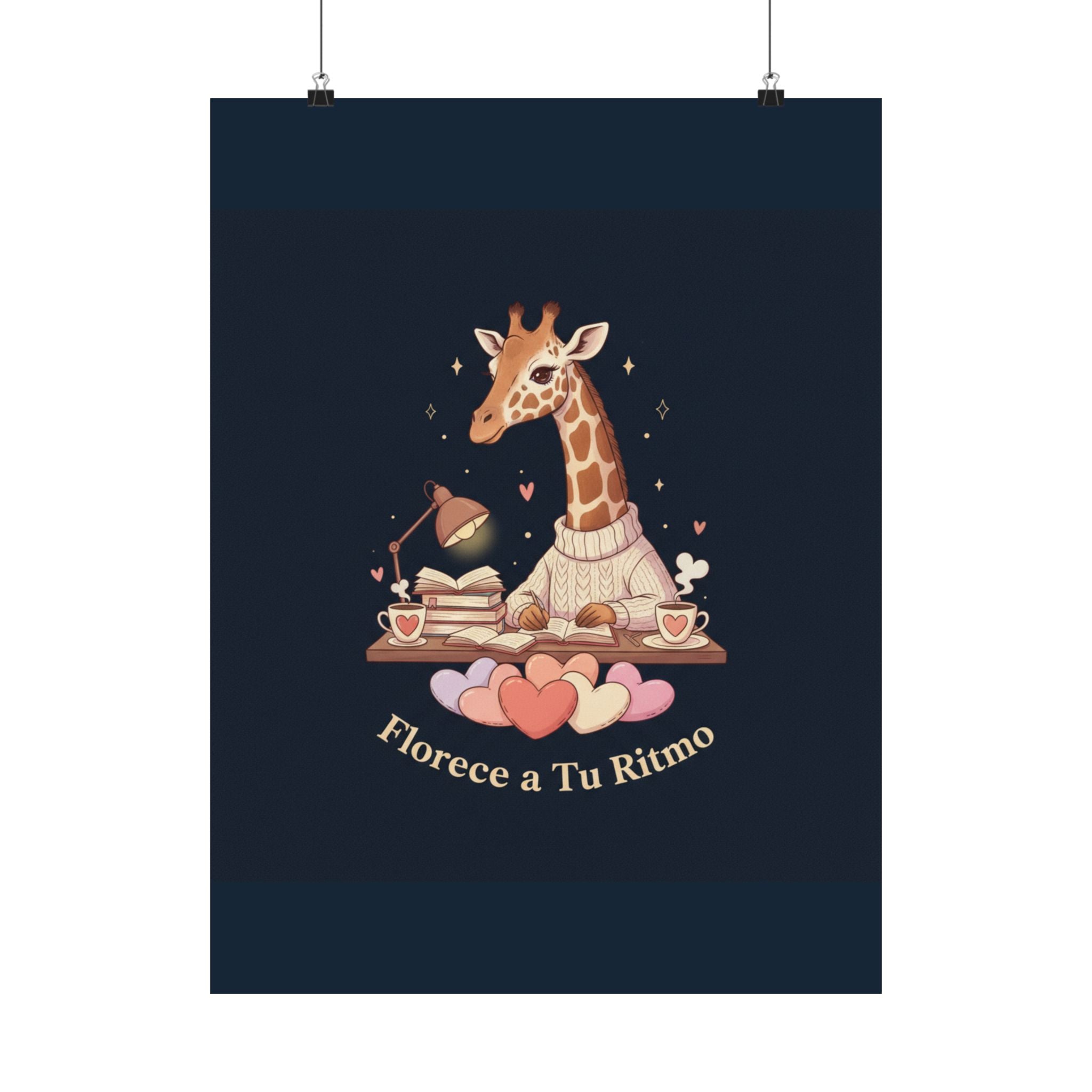 Florece a Tu Ritmo Giraffe Poster