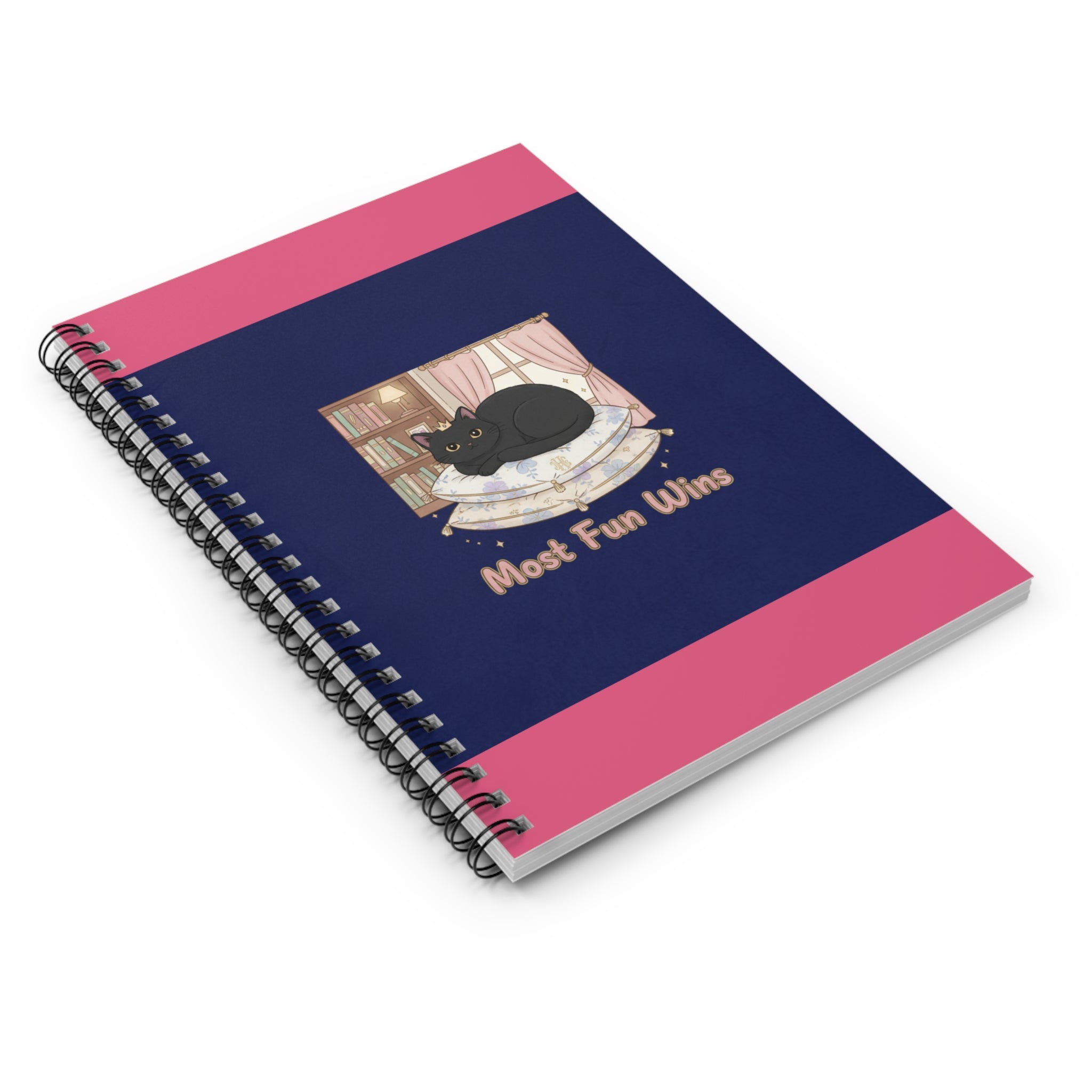 Black Cat Spiral Notebook – Most Fun Wins