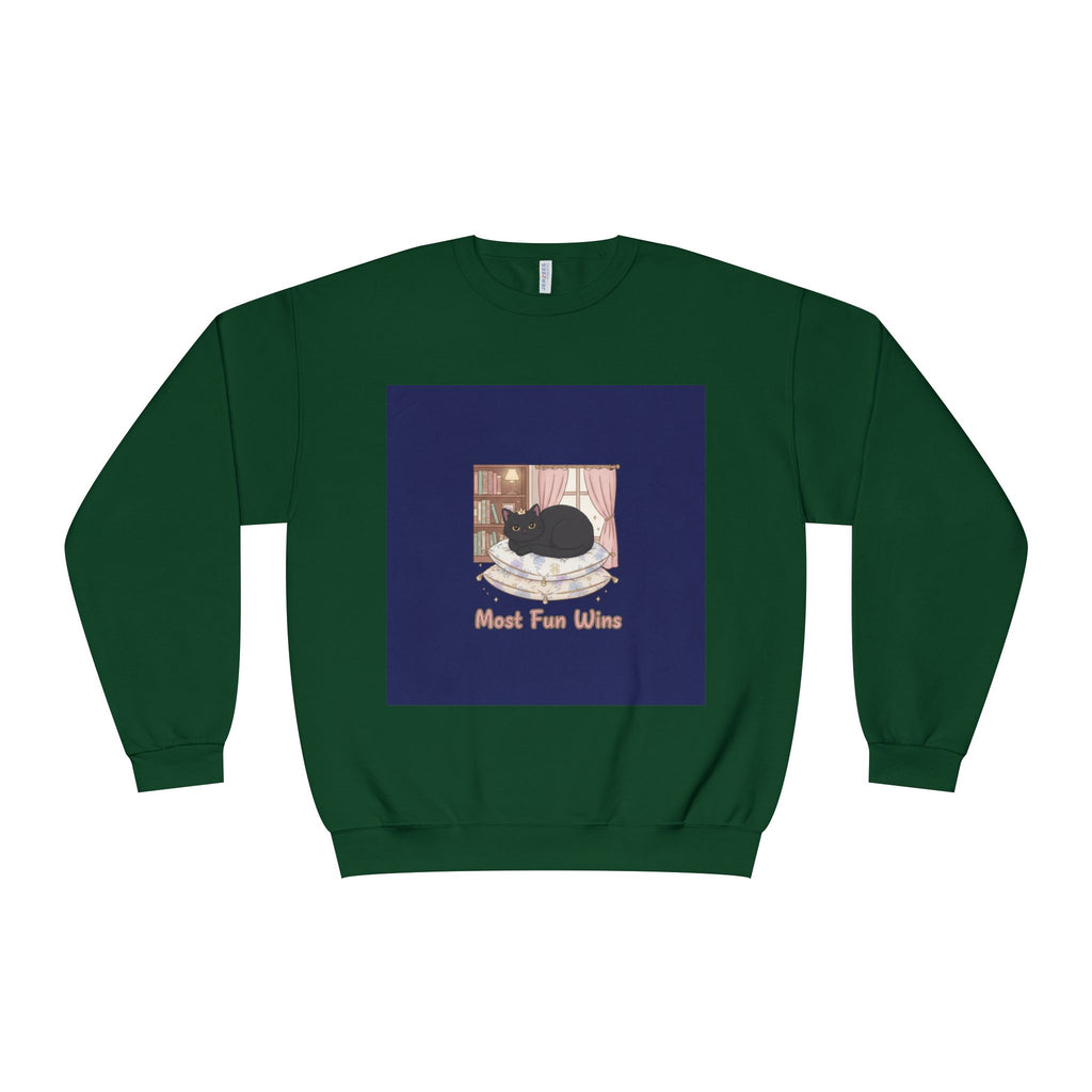Black Cat Crewneck Sweatshirt – Most Fun Wins