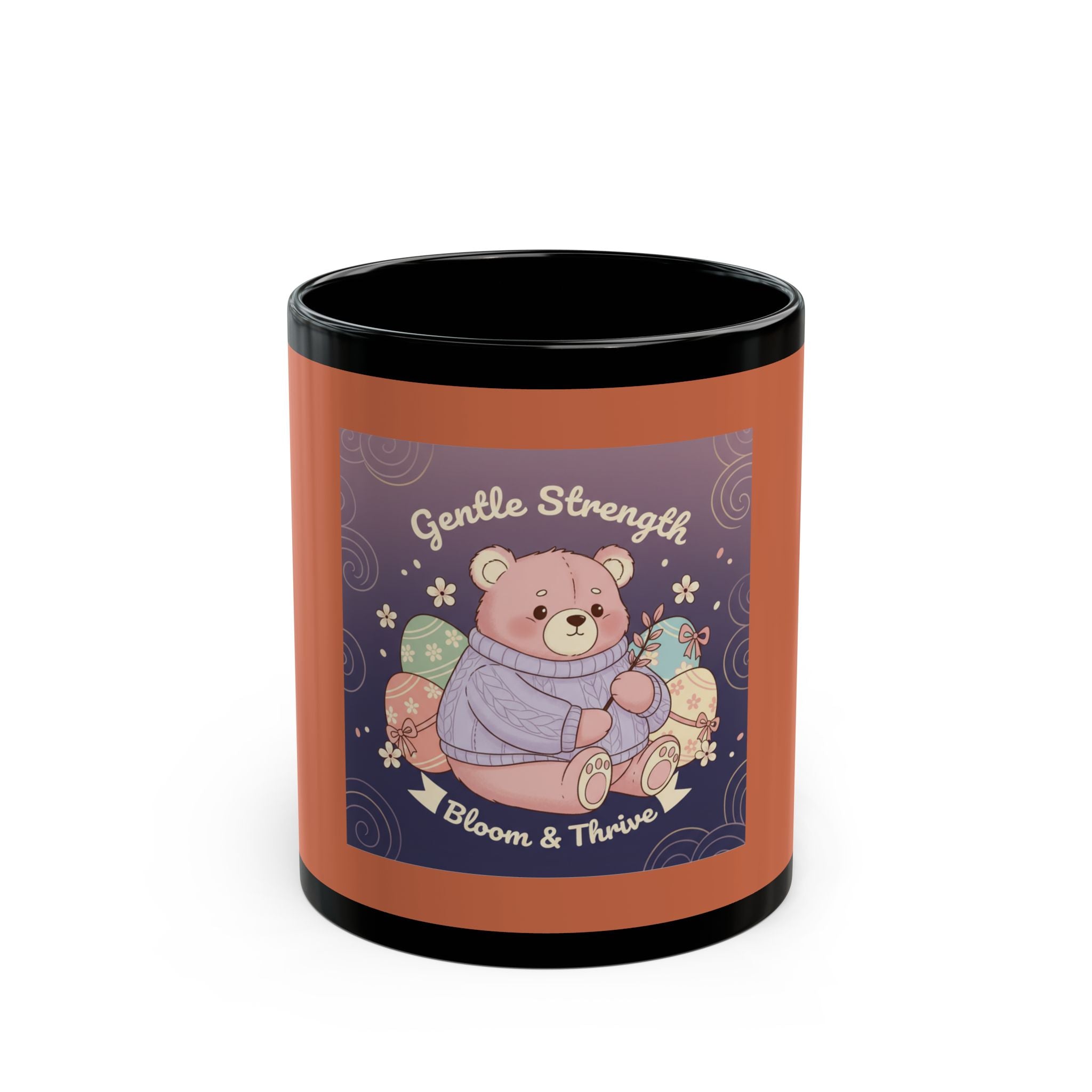 Bear Black Mug 11oz – Gentle Strength Bloom Thrive