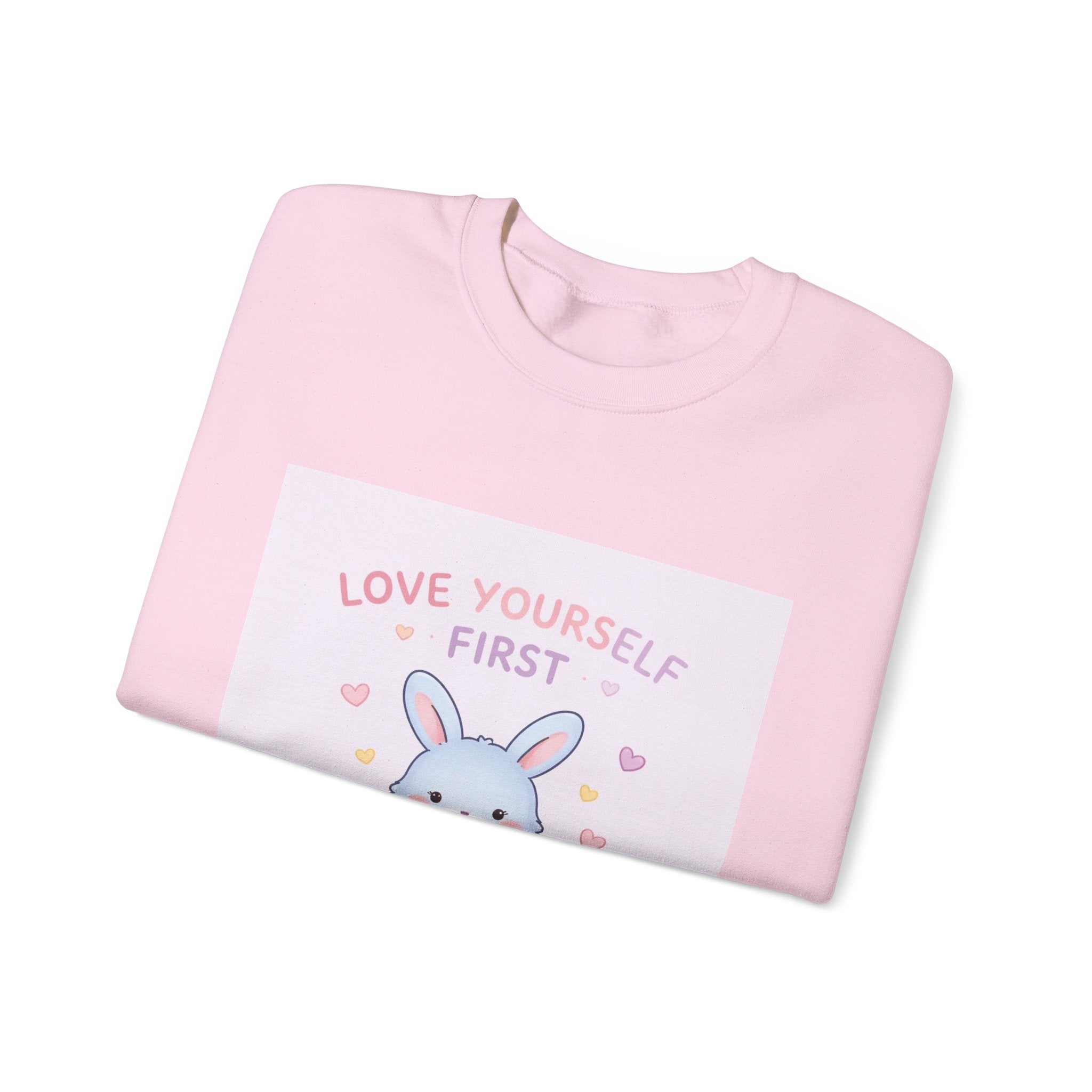 "LOVE YOURSELF FIRST" Black Cat Crewneck | College Girl Gift | Fashion | KayKay Classics