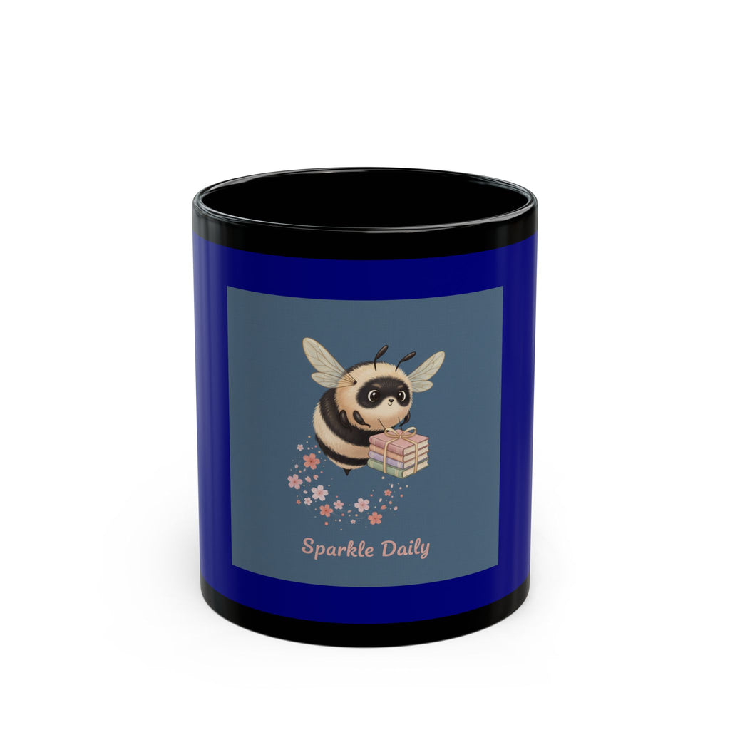 Bee Black Mug 11oz – Sparkle Daily