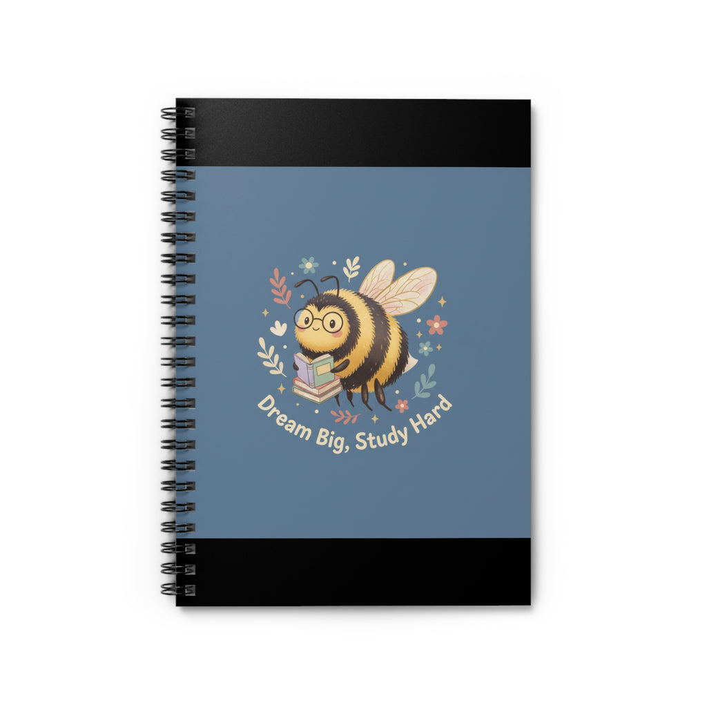 Bee Spiral Notebook – Dream Big Study Hard