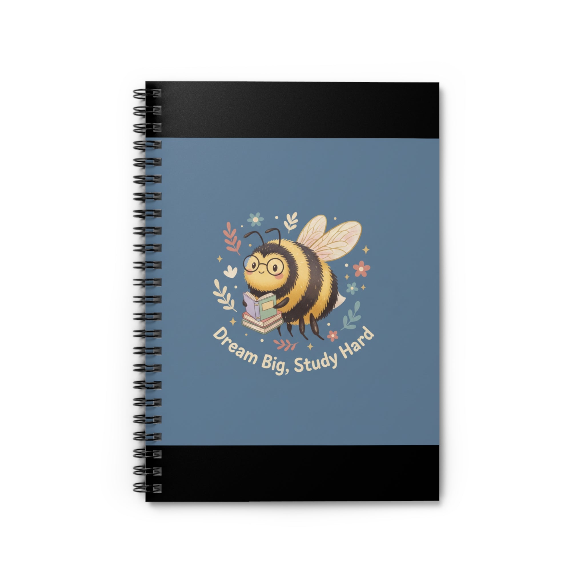 Bee Spiral Notebook – Dream Big Study Hard