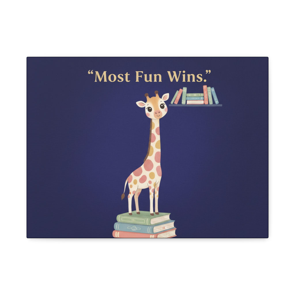 Giraffe Canvas Print – Most Fun Wins