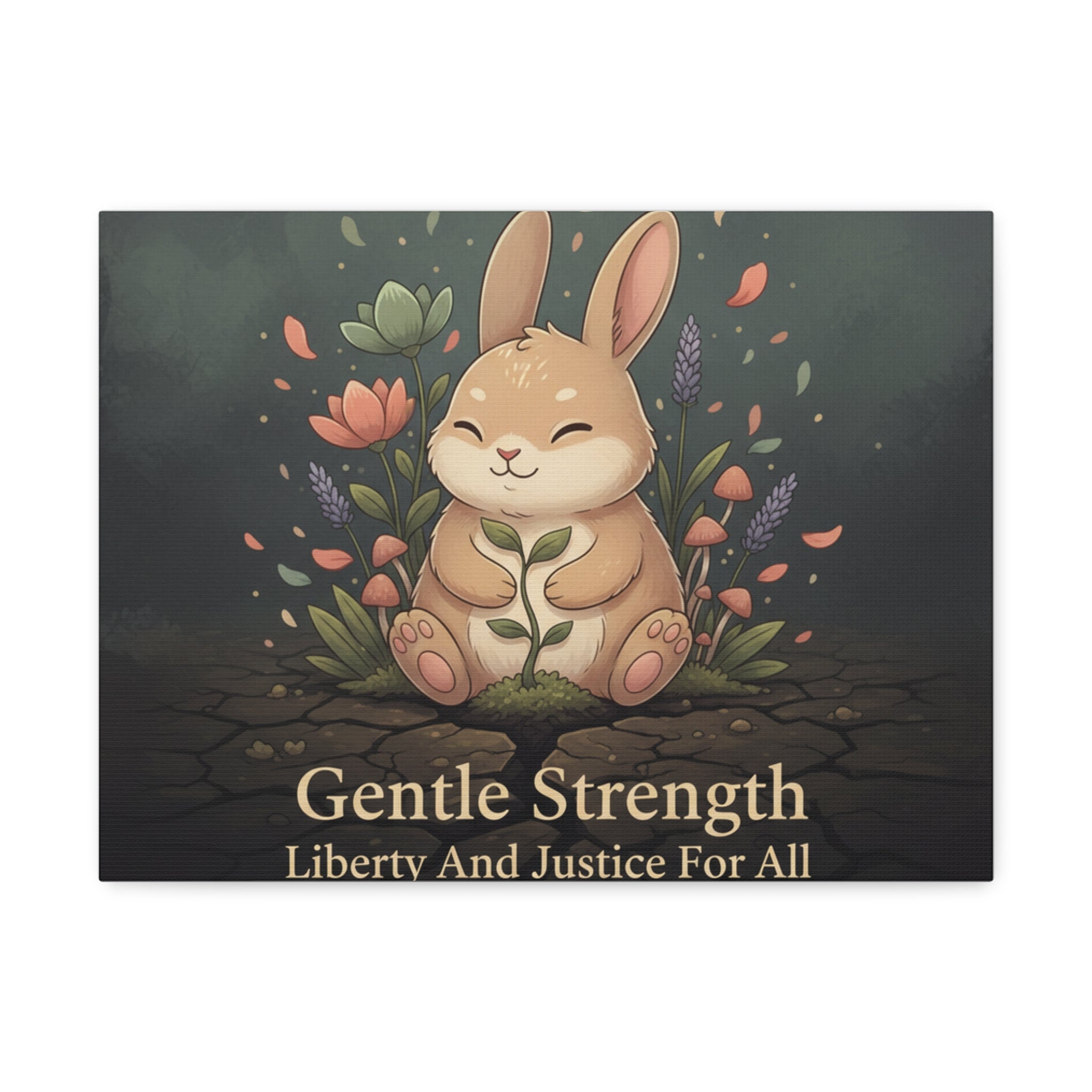 Bunny Canvas Print – Gentle Strength Liberty and Justice for
