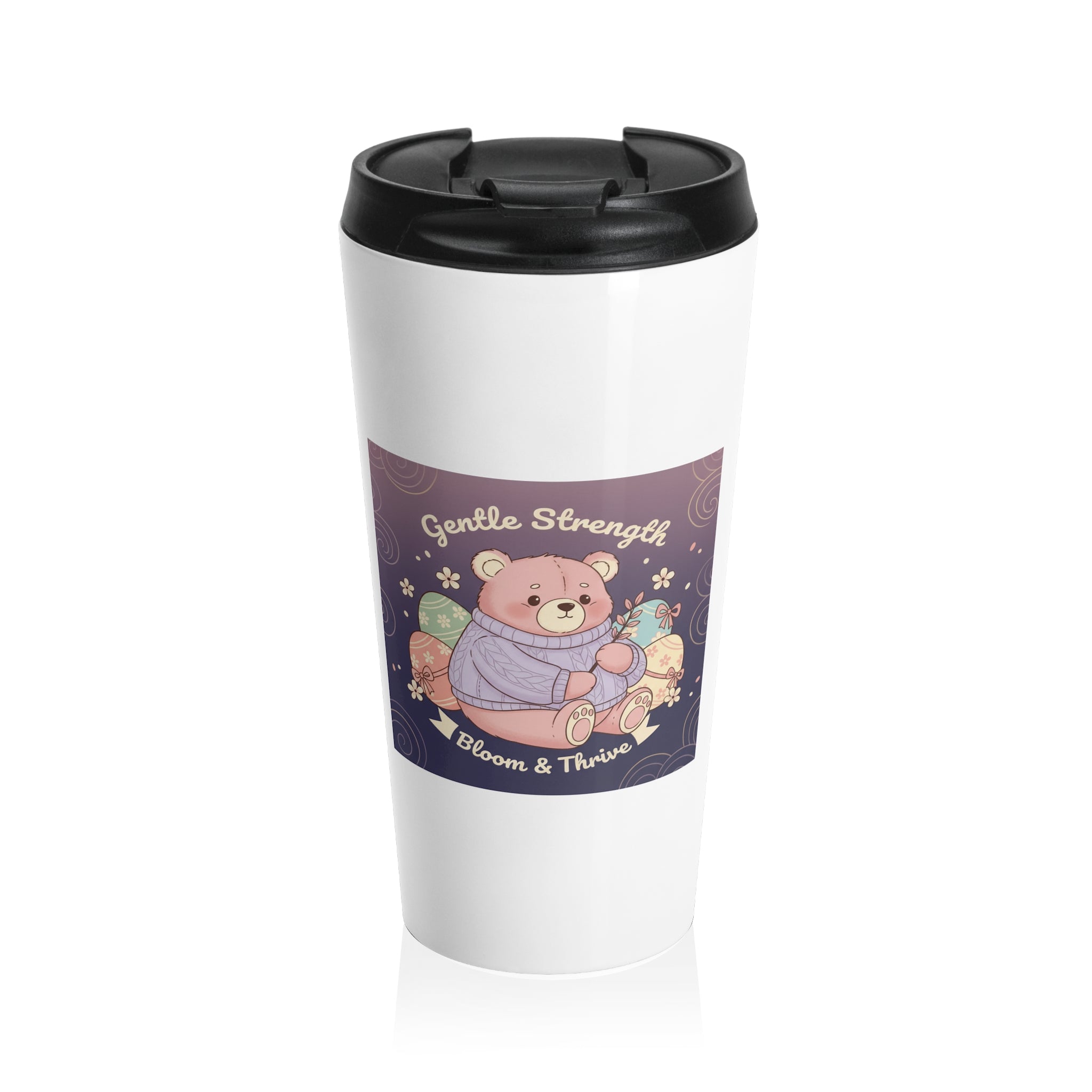 Bear Travel Mug – Gentle Strength Bloom Thrive