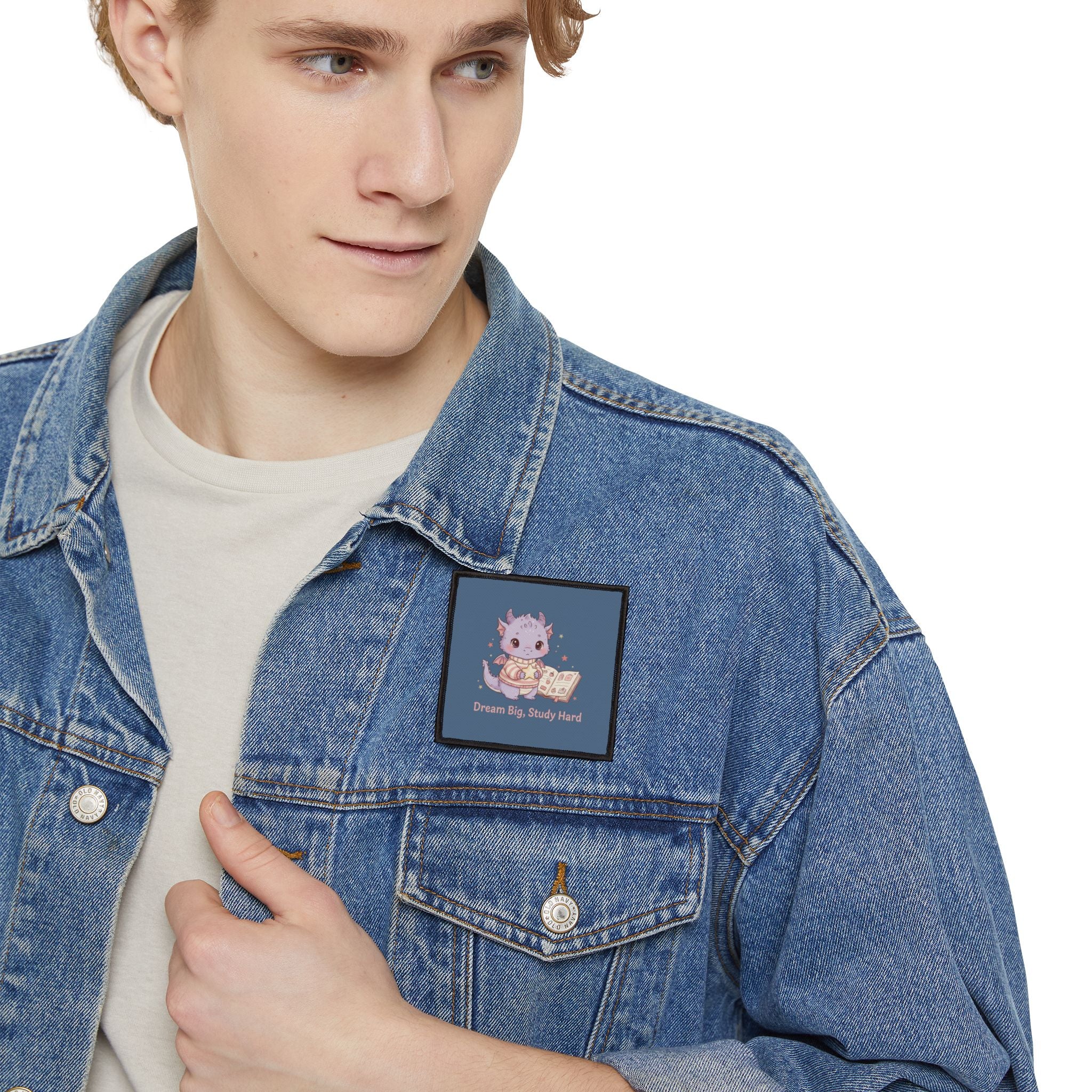 Dragon Iron-On Patch – Dream Big Study Hard