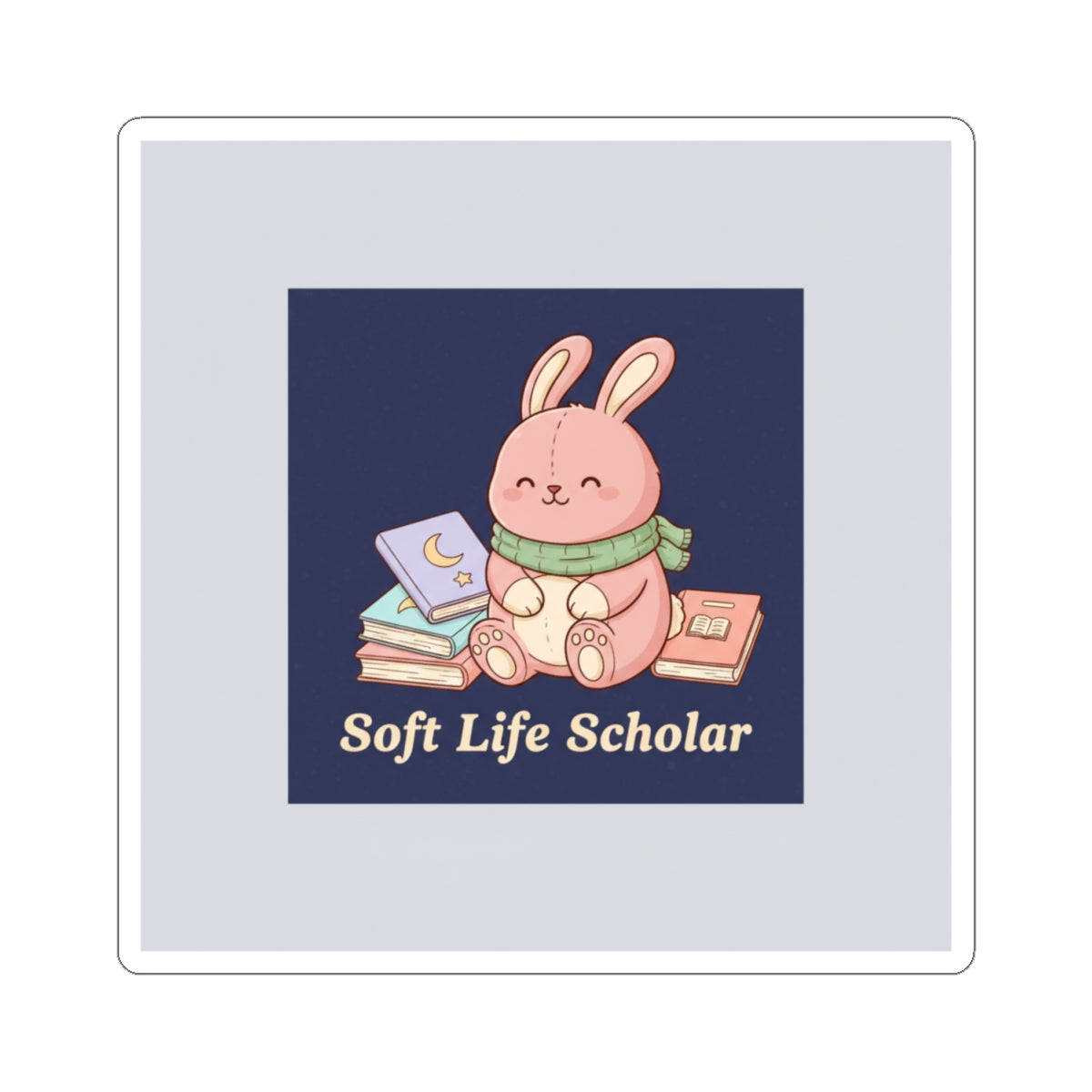 Rabbit Kiss-Cut Sticker – Soft Life Scholar