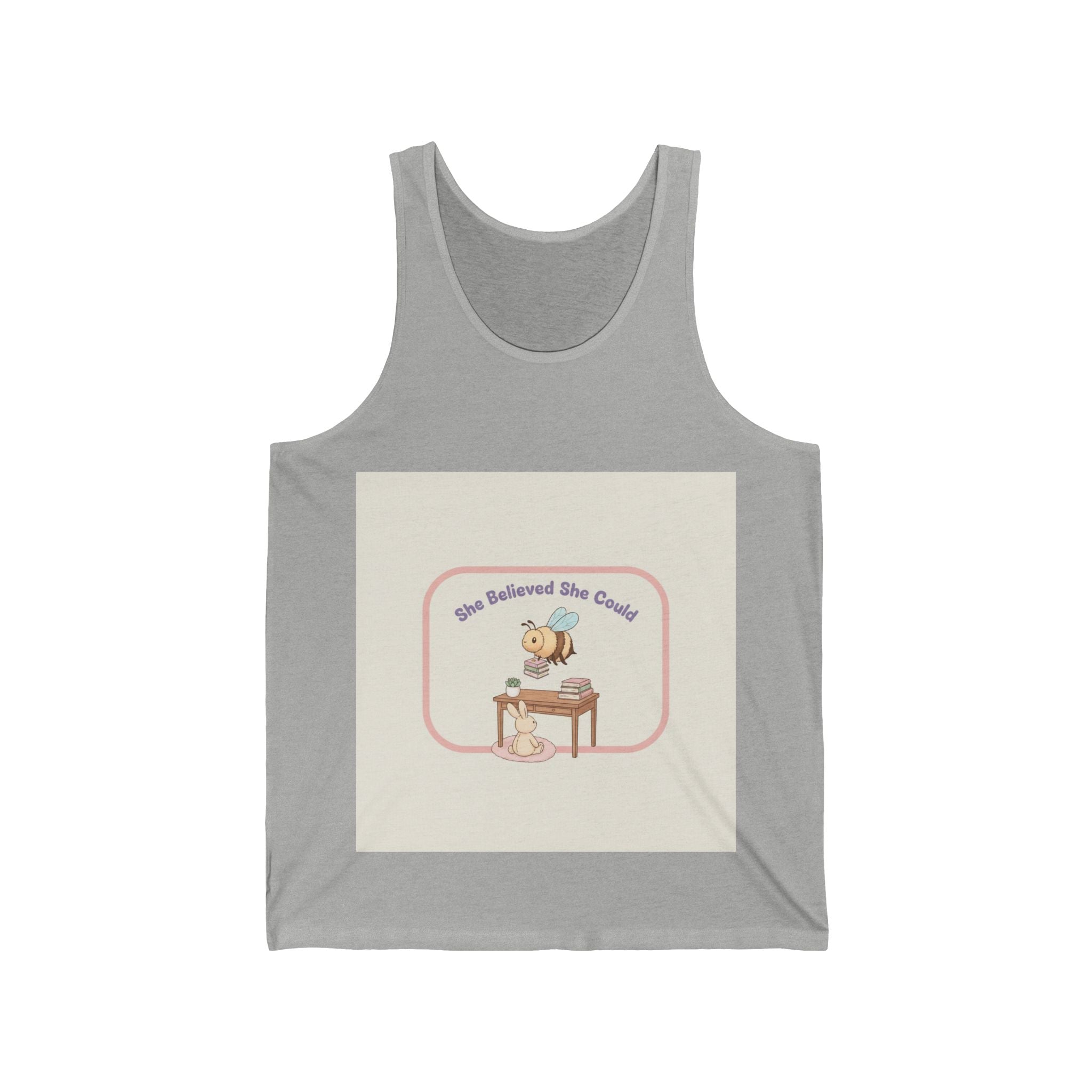 She Believed She Could Bee and bunny Tank Top