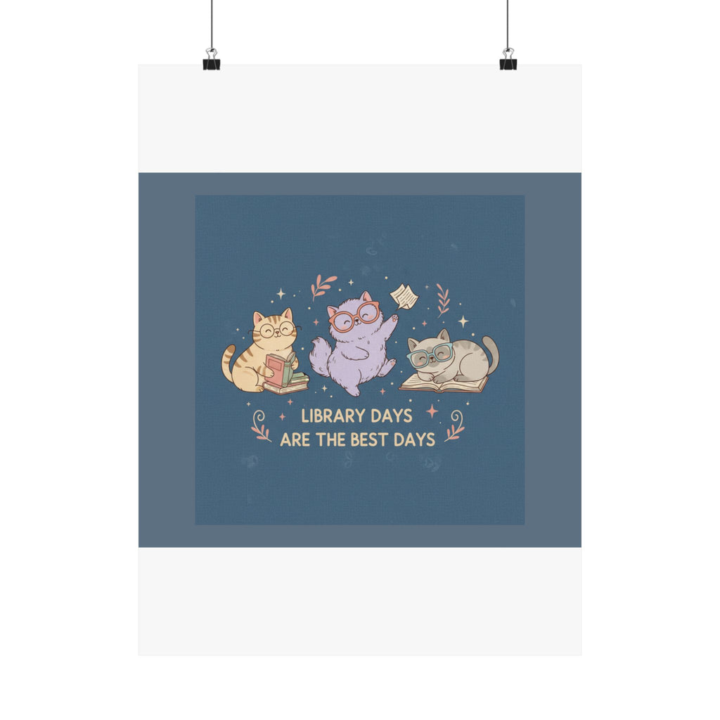 Cats With Glasses Poster – Library Days Are the Best Days