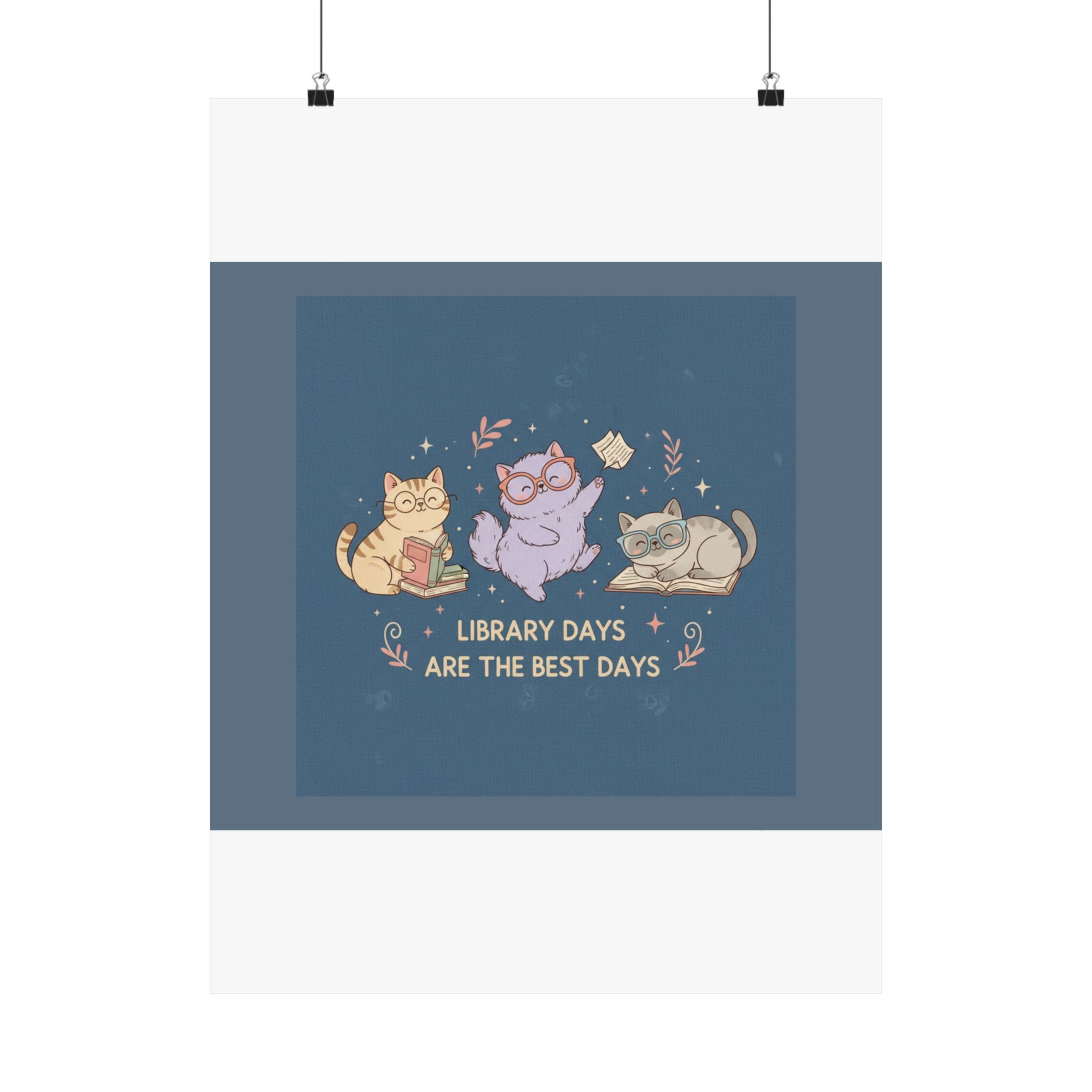 Cats With Glasses Poster – Library Days Are the Best Days
