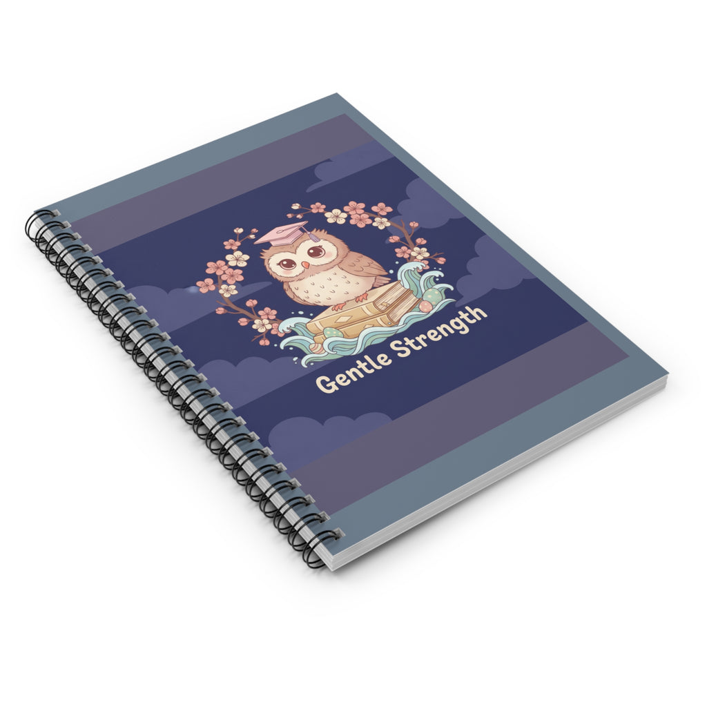 Owl Spiral Notebook – Gentle Strength