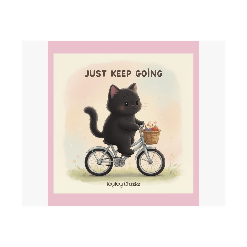 "Study Hard Dream Big" Black Cat Poster | College Girl Gift | Fashion | KayKay Classics