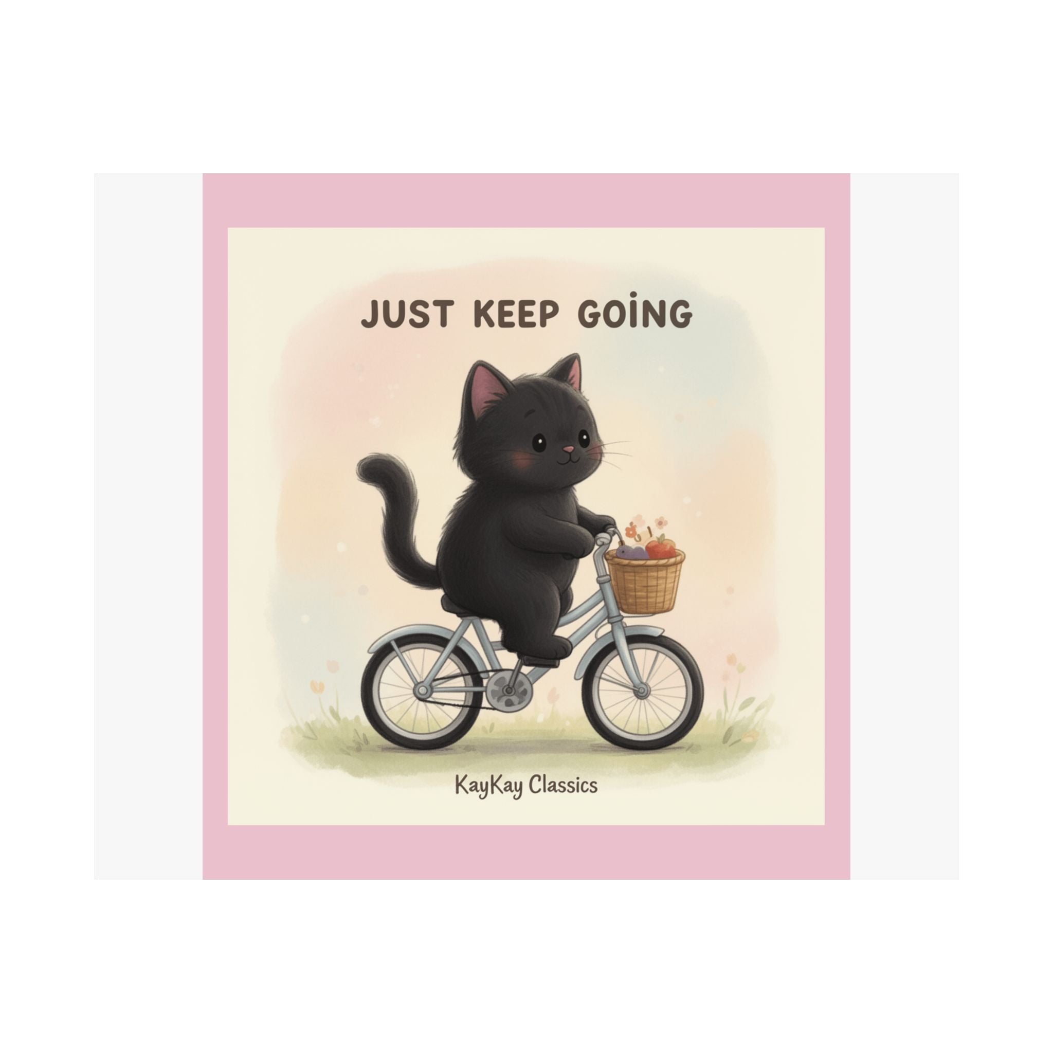"Study Hard Dream Big" Black Cat Poster | College Girl Gift | Fashion | KayKay Classics