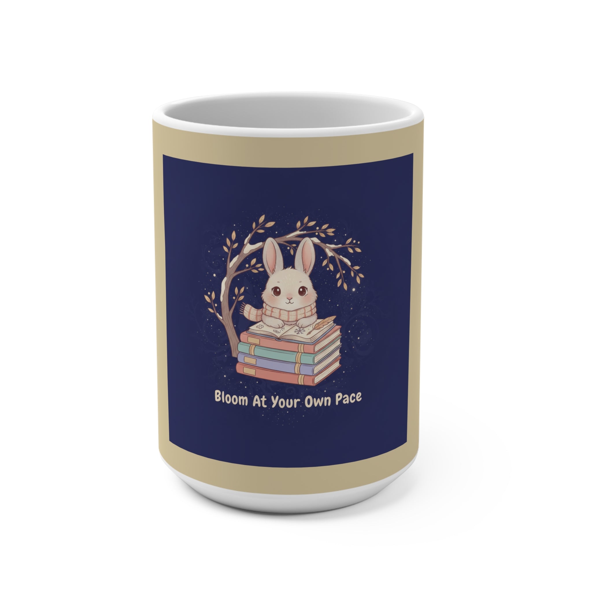 Rabbit Mug 15oz – Bloom at Your Own Pace