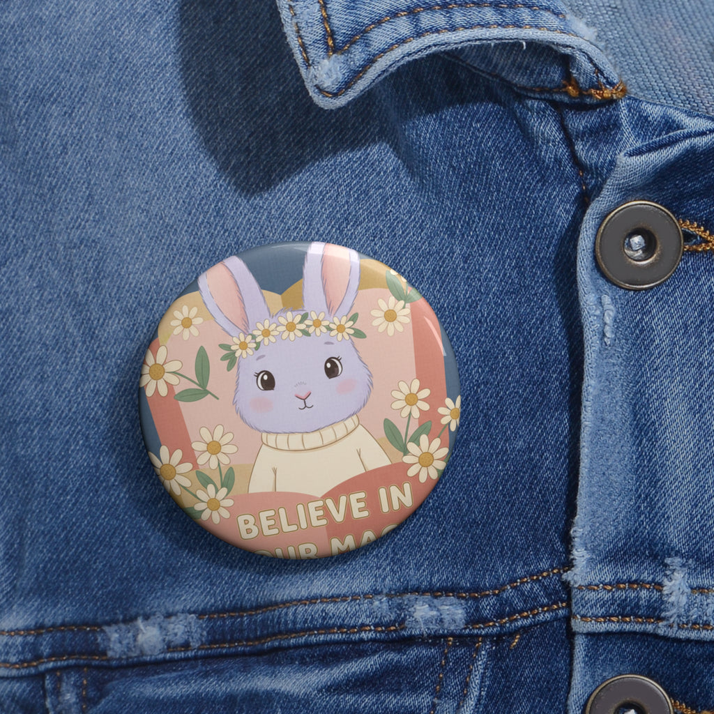 Bunny Pin Button – Believe in Your Magic