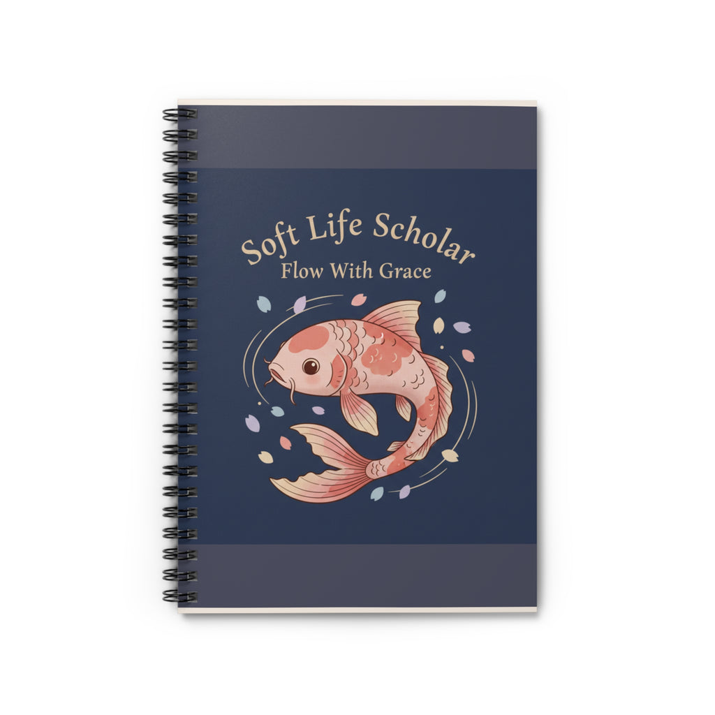 Koi Spiral Notebook – Soft Life Scholar Flow With Grace
