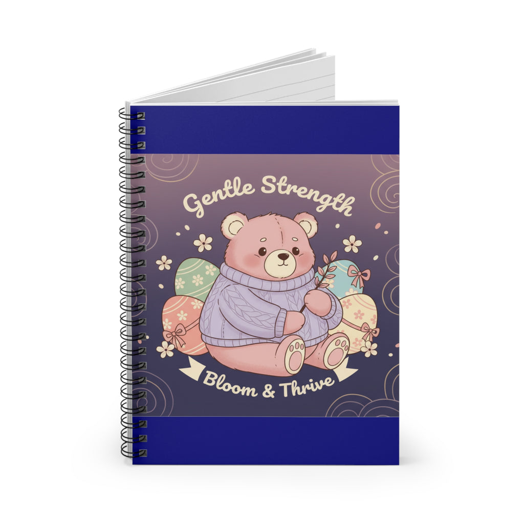Bear Spiral Notebook – Gentle Strength Bloom Thrive
