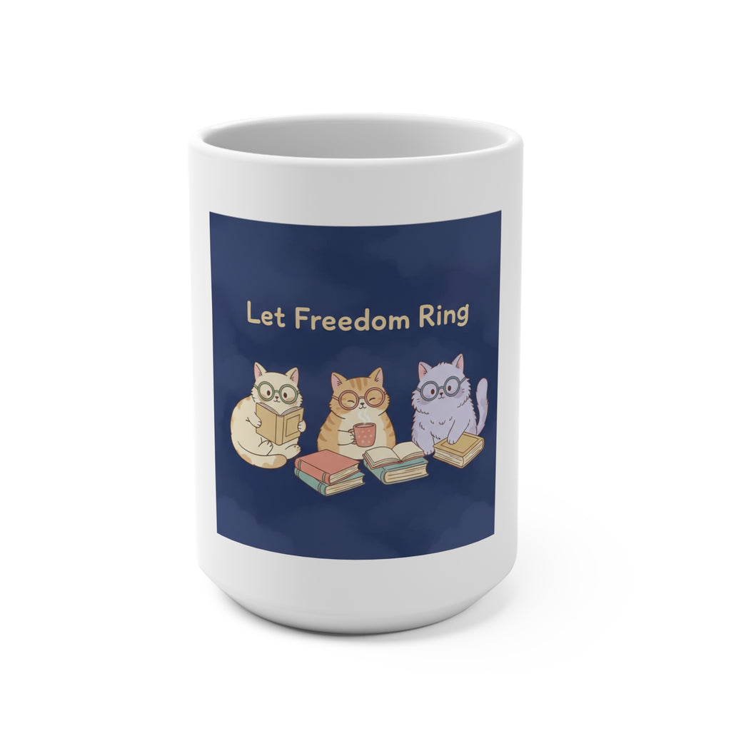 Cats With Glasses Mug 15oz – Let Freedom Ring