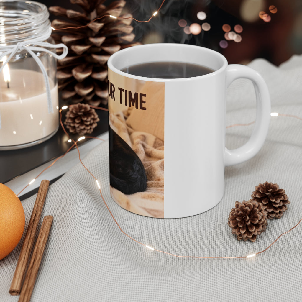 TAKE YOUR TIME Cat Mug 11oz