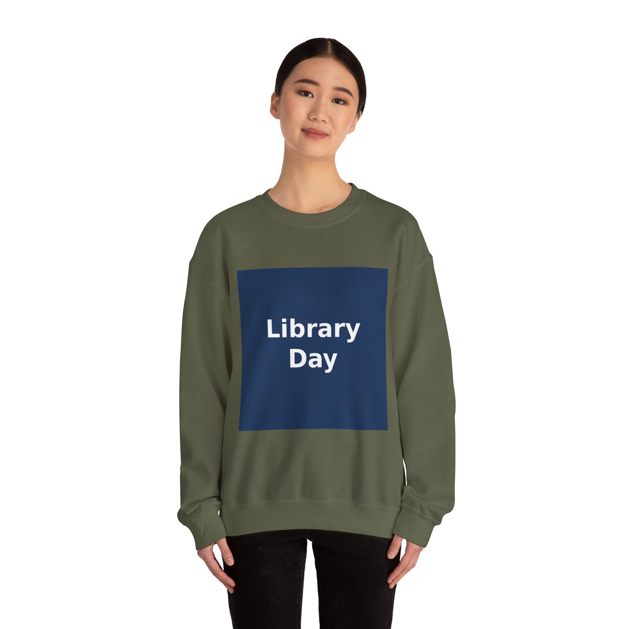 "Library Day" Black Cat Crewneck | College Girl Gift | Fashion | KayKay Classics