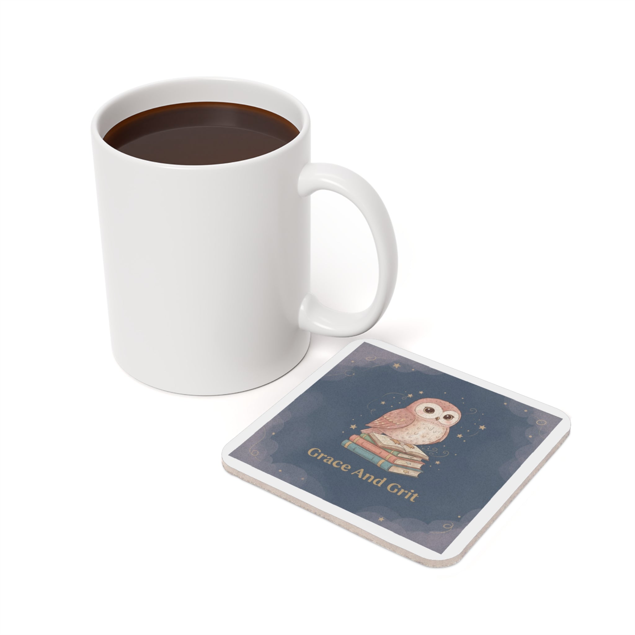 Owl Cork Coaster – Grace and Grit